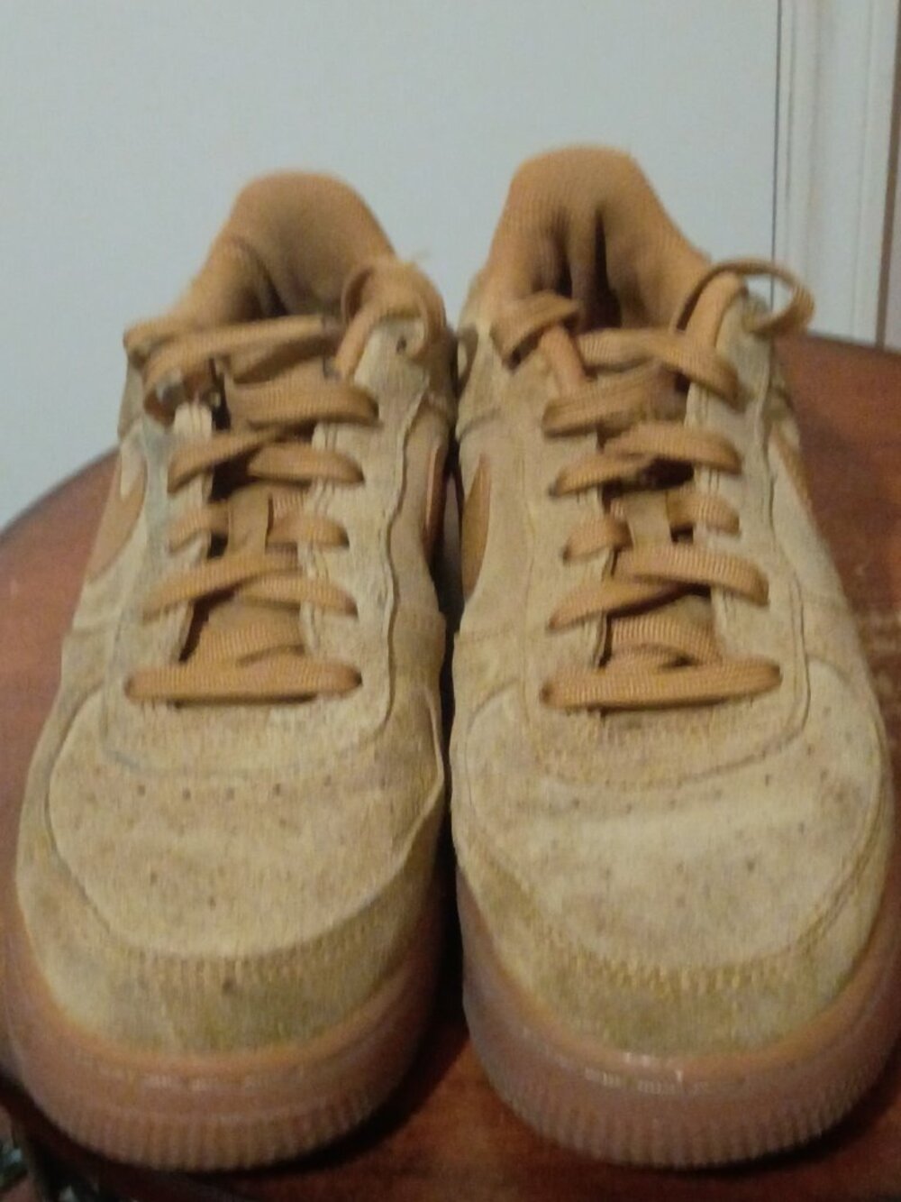 Nike Air Force 1 Wheat Gum Light Brown Suede Sneakers BQ5485-700 Kids Size 6Y - Picture 4 of 12